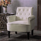 White Button Tufted Armchair