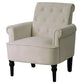 White Button Tufted Armchair