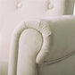 White Button Tufted Armchair